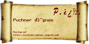 Puchner Ágnes névjegykártya